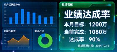 数据分析图表与战绩看板
